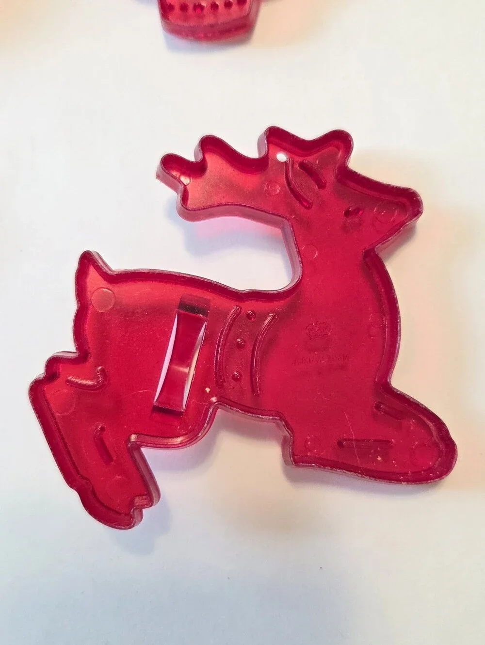 Vintage Christmas HRM Cookie Cutters Set of 9 Red Plastic 60s Ornaments USA